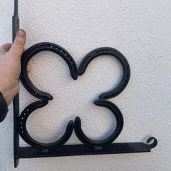 Black iron flower basket holders handmade