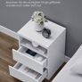 Set of 2 White LED Bedside Table with 3 Drawers Adjustable Light Colours and Modes Image 6