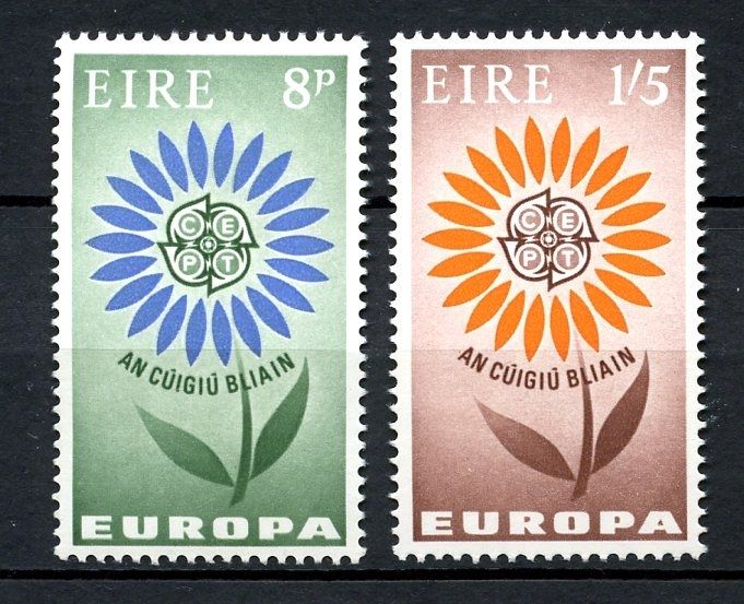 Ireland 1964 Scott # 196-197 EUROPA - Cat. Value 18.00 Euro - Mint Never Hinged (LPI) - Free Postage