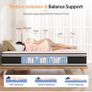 King Size Mattress Hybrid Mattress Medium Firm 150x200x30cm 12 inch, 2000 Pocket Springs, Gel Memory Foam, 7 Zone Support, Motion Isolation for Comfort Sleep Image 8