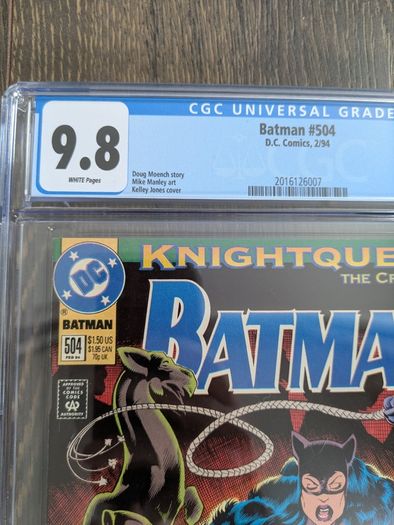 Batman Issue 503 + 504 Cgc 9.8  Graded Comic Books Catwoman Azrael Knightfall Knightquest Marvel DC