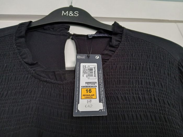 Black M&S top, size 16, new with tag