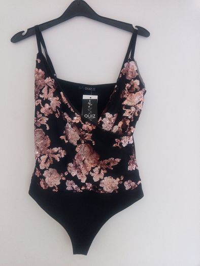 Beautiful Sequin Cami Bodysuit, new