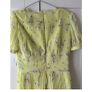 Self Portrait Lime Floral Chiffon Midi Dress Image 6