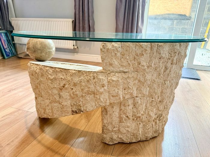 2 x Stone coffee tables