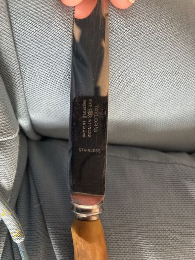 Taylor's "Eye Witness" steak knives, Sheffield, England