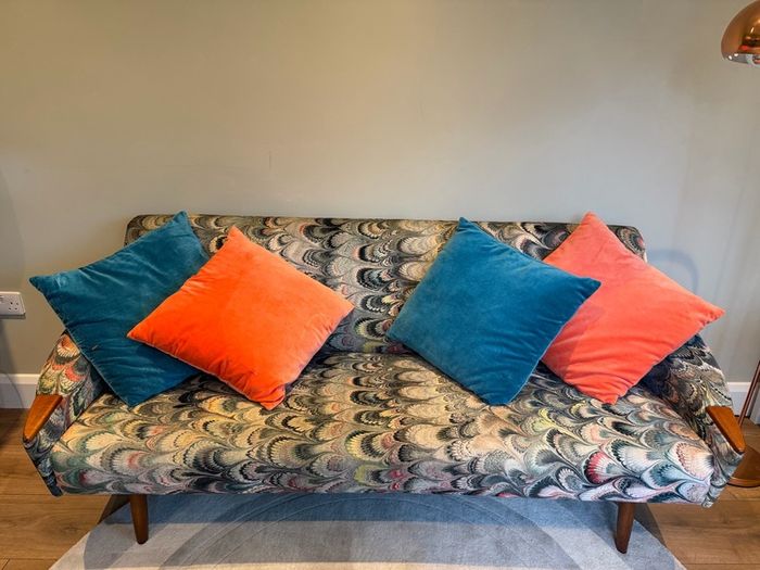 1950's  Vintage Danish Sofa re-upholstered