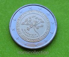 Slovenia 2010 year Uncirculated 2 Euro coin.