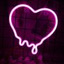 Heart Neon Signs, Pink Heart Neon Lamp Pink LED Neon Lights Night Light for Bedroom USB/Battery Operated Heart Night Lights for Wall Home Kids' Room Birthday Party Bar Decor Best Gifts (FREE POSTAGE) Image 3