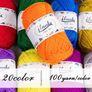 20 x 30g Balls of Assorted Double Knitting Yarn, Colored Acrylic Yarn Set with 2 Crochet Hooks, 2 Needles, 8 Crochet Image 2
