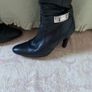 boots- Black , all- leather Karen Millen boots, very flattering shape. Image 3