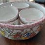 Vintage Italian fruit bowl set features hand painted fruit decorations Image 5