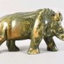 Large handcarved stone Rhino statue Image 2