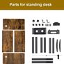 120 x 60cm Electric Standing Desk with USB Charging Port (New Sedentary Reminder), Height Adjustable Standing Desk with Cable Tray, Small Sit Stand Desk for Home Office (Brown) Image 6