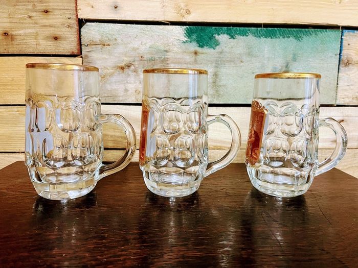 trio of 1970s Vintage  Carlsberg Tankards