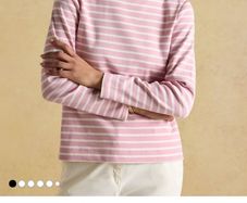 Ladies joules harbour pink boat neck Breton top size 20 worn once!