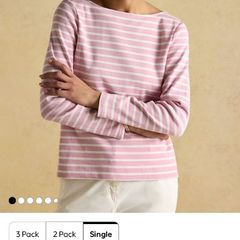 Ladies joules harbour pink boat neck Breton top size 20 worn once!