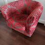 Soft armchair grey / red Image 2