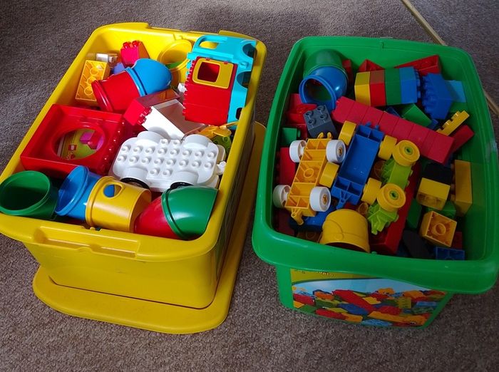 Two boxes of Duplo
