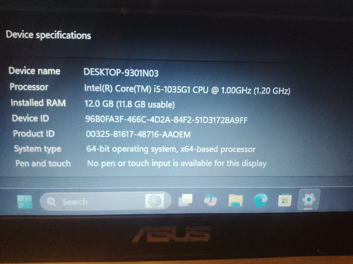 Asus X409j I5-1035g1