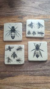 Tile Bee Coasters