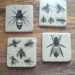 Tile Bee Coasters