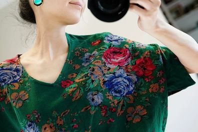 Brand new Designer cotton-linen top