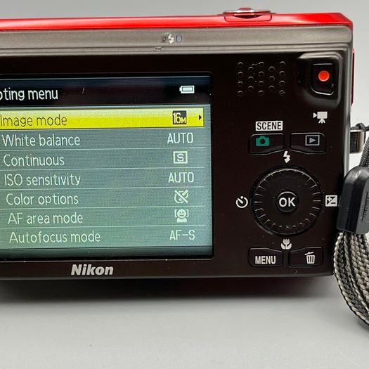 Nikon Coolpix S6300 Red 16.0MP Nikkor 10x Zoom Digital Camera - Full Kit