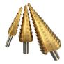 3Pcs Large HSS Steel Step Cone Drill Titanium Bit Set Hole 4-12/4-20/4-32mm Image 2