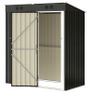 Garden Shed 1.37 m 163x90x179 cm with Latch Door and Ventilation Slots, Dark Gray Image 6