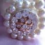 Custom made luxury pearls  bouquet handmade crystal ivory brooch Image 6
