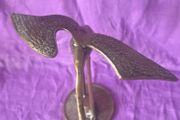 Vintage brass crane ornament