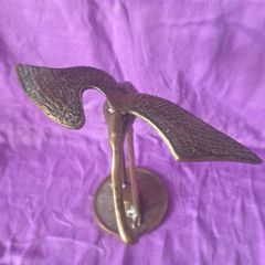 Vintage brass crane ornament