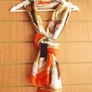 Equine Pony Equestrian Horse Orange with print Large Scarf Image 6