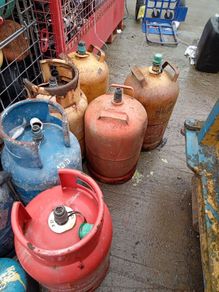 empty gas bottles