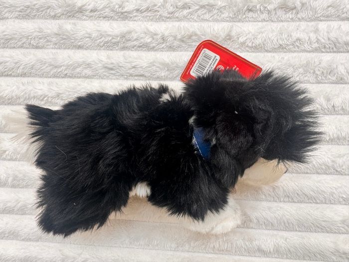 Keel Toys Jessie Border Collie Black White Dog Soft Plush approx. 25 cm. Blue Collar Used Please see photos