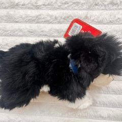 Keel Toys Jessie Border Collie Black White Dog Soft Plush approx. 25 cm. Blue Collar Used Please see photos