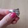 Silver dolphin ring size U Image 9