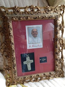 Vintage memorabilia of Pope Frances