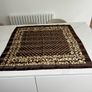 Monogram inspired sheer scarf brown and beige Image 2