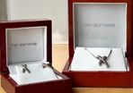 Silver Hot Diamonds Necklace And Earrings Set