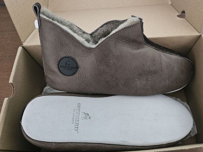 Shepherd HENRIK - Slippers - oild antique - Leather/Sheep Skin