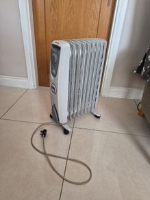 Electric portable oil filled radiator white