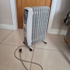 Electric portable oil filled radiator white