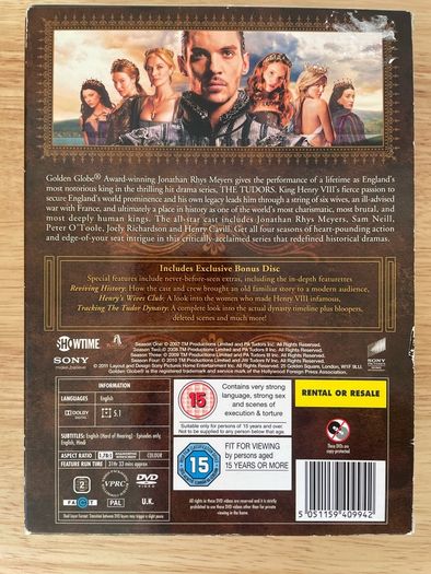 The Tudors Complete Series DVD
