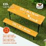 Folding Picnic Table & Bench Set with Parasol Hole Image 3