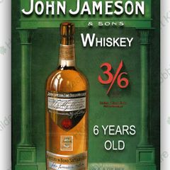 Jameson's Irish whiskey metal sign mancave wall sign