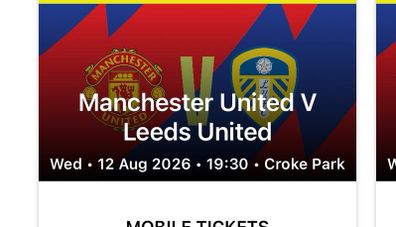 3 x Man united v Leeds