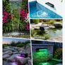 8" Pond Waterfall Spillway Filter Kit, 304 Stainless Steel Water Blade Weir with 7-Colour LED Lights & Remote, Quiet Pump, 9.84ft Hose for Garden Pond Water Feature Image 2