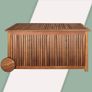Mobile Acacia Wood Storage Box with Wheels  Weather-Resistant & Stylish Image 2